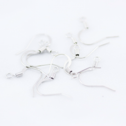 Iron Earring Hooks, Black / Gunmetal color, 15 mm
