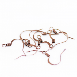 Iron Earring Hooks, Silver color, 15 mm