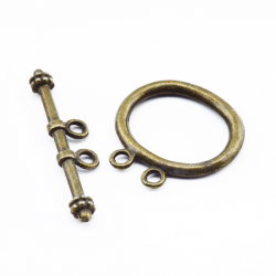 Alloy Toggle Clasps, Bronze...