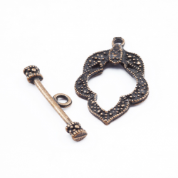 Alloy Toggle Clasps, Copper...