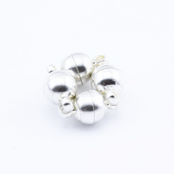 Brass Magnetic Clasps, Silver color, 11.5 mm x 6 mm