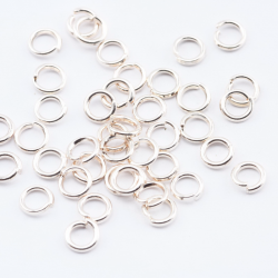 Iron Jump Rings, Rose Gold color, 4 mm