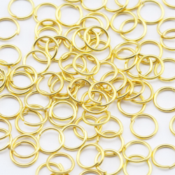 Iron Jump Rings, Golden color, 6 mm