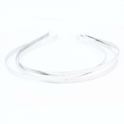 Iron Hair Bands, Platinum color, Inner diameter: 120~125 mm, width: 4.5 mm