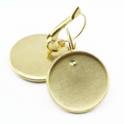 Brass Earring Components, Unplated, 32 mm x 22 mm, Tray: 20 mm