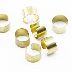 Brass Earring Findings, Unplated, 10 mm x 9.5 mm