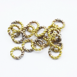 Brass Jump Rings, Soldered closed, Unplated, 6 mm