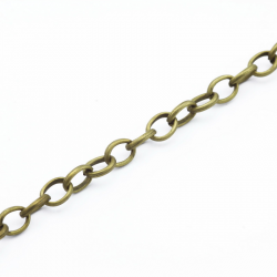 Iron Cross Chain, Antique Bronze color, Link: 5 mm x 4 mm, Thickness: 1 mm