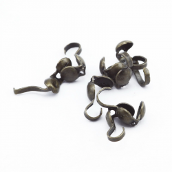 Iron Bead Tips, Bronze color, 9 mm x 3 mm x 3 mm