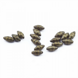 Dzelzs bumbiņas, bronzas krāsā, 6 mm x 3 mm (50 gabali)