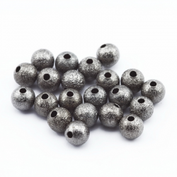 Misiņa pērles, Zvaigžņu putekļi, melnā krāsā, 6 mm