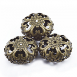 Iron Beads, Antique Bronze, 23 mm x 12.5 mm
