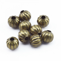 Iron Beads, Antique Bronze, 8 mm