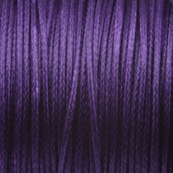 Waxed Polyester Cord, Purple, Thickness: 1.0 mm