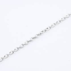 Iron Cross Chain, Platinum color, Link: 3 mm x 2 mm, Thickness: 0.5 mm