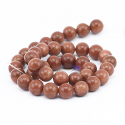 Gemstone Beads, Goldsand Stone, 10 mm