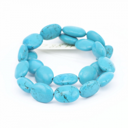 Gemstone Beads, Synthetic Turquoise, 18 mm x 14 mm