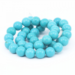 Gemstone Beads, Synthetic Turquoise, 10 mm