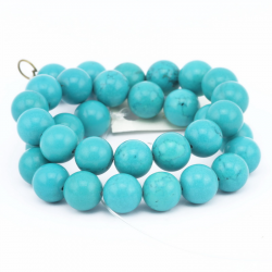 Gemstone Beads, Synthetic Turquoise, 12 mm