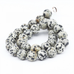 Gemstone Beads, Natural Dalmatian Jasper, 12 mm