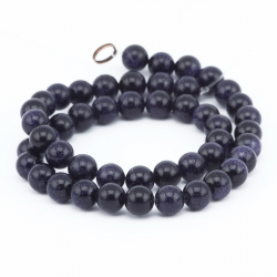 Gemstone Beads, Blue Goldsand Stone, 10 mm