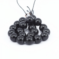 Gemstone Beads, Natural Tourmaline Schorl, 10 mm