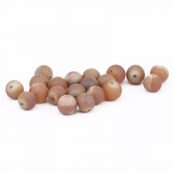 Akmens pērles, dabīgs ahāts, elektrolizēts, oranžs, 10 mm