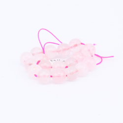 Akmens pērles, Dabīgais rozā kvarcs, 10 mm