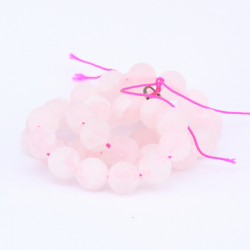 Gemstone Beads, Natural Rose Quartz, Frosted, 10 mm