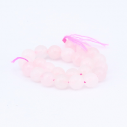 Akmens pērles, Dabīgais rozā kvarcs, 8 mm