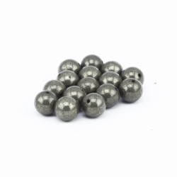 Akmens pērles, Dabīgais pirīts, 12 mm