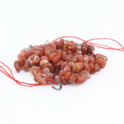 Gemstone Chip Strand, Natural Red Agate, Chip: 4~10 mm x 5~14 mm, Strand: 40 cm