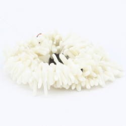 Coral Chip Strand, Natural White Coral, Chip: 5-11 mm, Strand: 40 cm