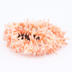 Coral Chip Strand, Natural White Coral, Pink, Chip: 5-11 mm, Strand: 40 cm