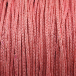 Waxed Cotton Cord, Pink, Thickness: 1.0 mm