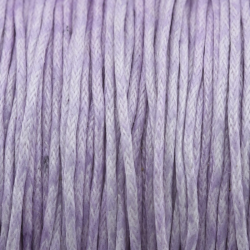 Waxed Cotton Cord, Light Purple, Thickness: 1.0 mm