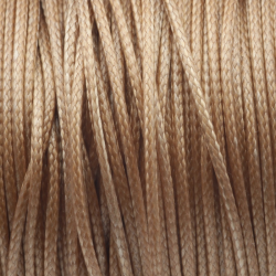 Waxed Polyester Cord, Goldenrod, Thickness: 1.0 mm