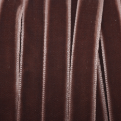 Velvet Ribbon, Brown, Width: 10 mm