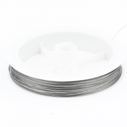 Tiger Tail Wire Spool, Silver color, Thickness: 0.38 mm, Length: 70 m