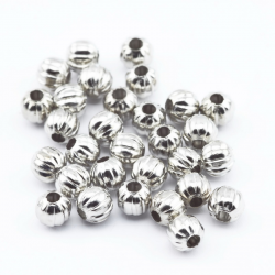 Iron Beads, Platinum, 5 mm