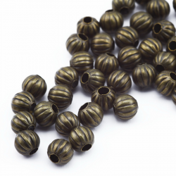 Iron Beads, Bronze, 6 mm
