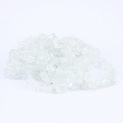 Akmens čipsu virtene, Kvarca kristāls, Čipsi: 4~10 mm x 4~6 mm x 2~4 mm, Virtene: 90 cm