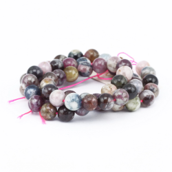 Gemstone Beads, Natural tourmaline, 9 mm