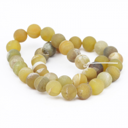 Gemstone Beads, Natural agate, Brown, 10 mm