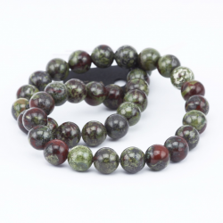 Gemstone Beads, Natural Dragon Blood Jasper, 10 mm