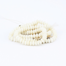 Koraļļa pērles, dabīgs, krāsots, balts, 3 mm x 5 mm