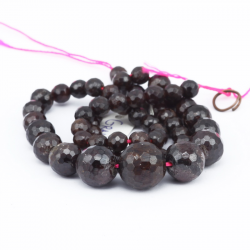 Gemstone Beads, Natural Garnet, Graduated Beads Strand, 6~14 mm
