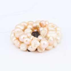 Saldūdens pērles, A kategorija, laša krāsa, 8~9 mm