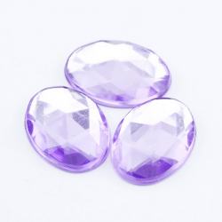 Acrylic Cabochons, Purple, 18 mm x 13 mm x 4 mm