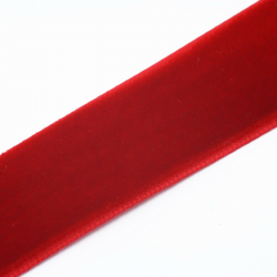 Velvet Ribbon, Red, Width: 19 mm